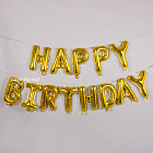 Гирлянда из шаров-букв «Happy Birthday» (золото)