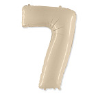 Шар из фольги «Цифра 7 (кремовый)»