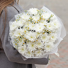 Дуобукет из ромашек и хризантем