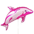 Шар из фольги «Дельфин» (розовый)