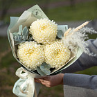 Букет хризантем «Пломбир»