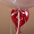 Стеклянный шар с надписью «Dusty Rose» 18″/40 см