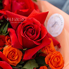 Дуобукет из роз «Пламенное чувство»