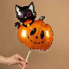 Шар на палочке «Котёнок с тыквой»