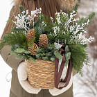 Набор «Зимняя композиция в корзине своими руками»