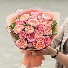 Дуобукет из роз «Сахарный нектарин»