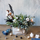 Цветы в декоративном мешке «Аляска»