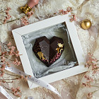 Сердце из бельгийского шоколада (горький шоколад)