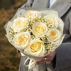 Дуобукет из роз Candlelight и ромашек