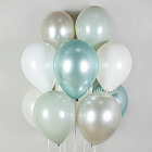 Гелиевые шары без рисунка «Ассорти (нежная мята)»