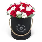 Цветы в шляпной коробке «Пряности и страсти»