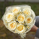 Дуобукет из роз Candlelight и ромашек