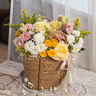 Корзина цветов «Солнечный полдень»