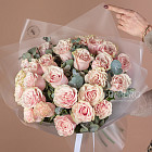 Монобукет из роз Pink Mondial «Кружево»