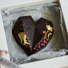 Сердце из бельгийского шоколада (горький шоколад)