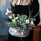 Цветы в декоративном мешке «Аляска»