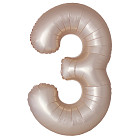 Шар из фольги «Цифра 3 (звёздное золото)» Slim