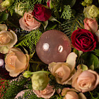 Цветы в шляпной коробке «Рождественский пунш»