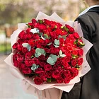 Букет роз «Красный бархат»