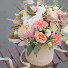 Шляпная коробка бархатная 17×15 см