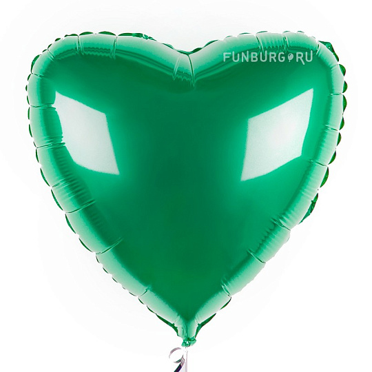 Шар из фольги «Зеленое сердце»