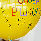 Большой стеклянный шар «Снова в школу» 24″