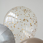 Большой стеклянный шар с конфетти «Champagne» 24″