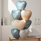 Связка сердец «Утренний туман»