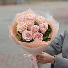 Монобукет из роз Pink Mondial XS