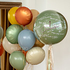 Большой стеклянный шар «Эвкалипт» 24″