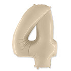 Шар из фольги «Цифра 4 (кремовый)»