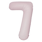 Шар из фольги «Цифра 7 (пыльная роза)» Slim
