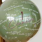 Большой стеклянный шар «Эвкалипт» 24″