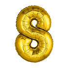 Шар из фольги «Цифра 8 mini (золотая)» 32″