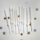 Свечи для торта «Белый перламутр», 10 шт.