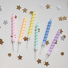 Свечи для торта «Спирали», 6 шт. (цветные)