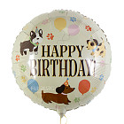 Шарик из фольги «Happy Birthday!» (собачки)
