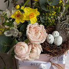 Пасхальная композиция в коробочке с гнёздышком